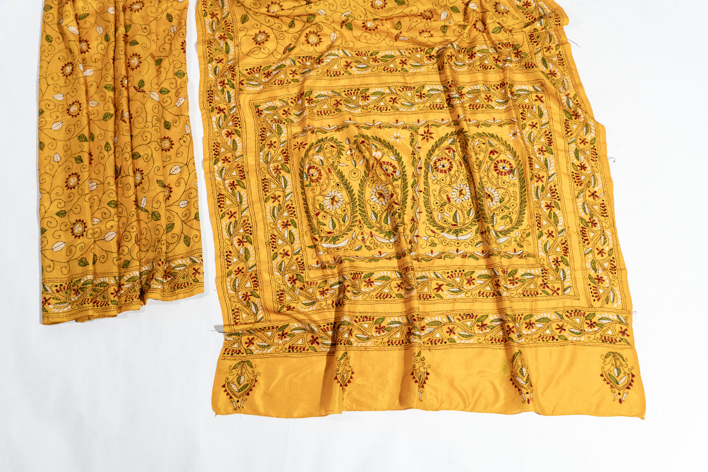 Shanta - Pure Bangalore Silk Kantha Saree