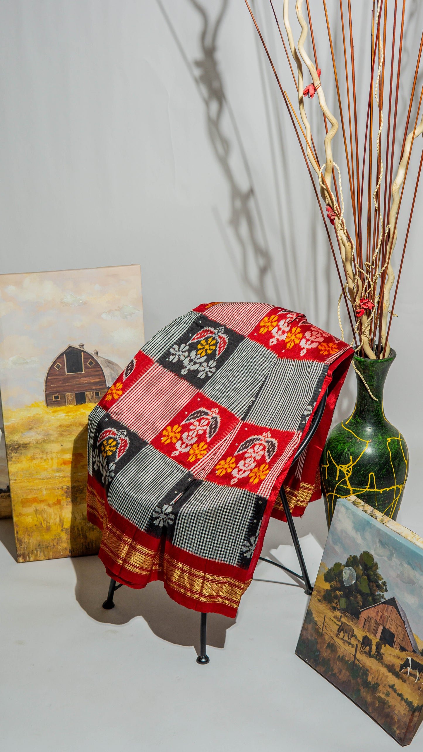 Double Ikkat Pure Silk Saree