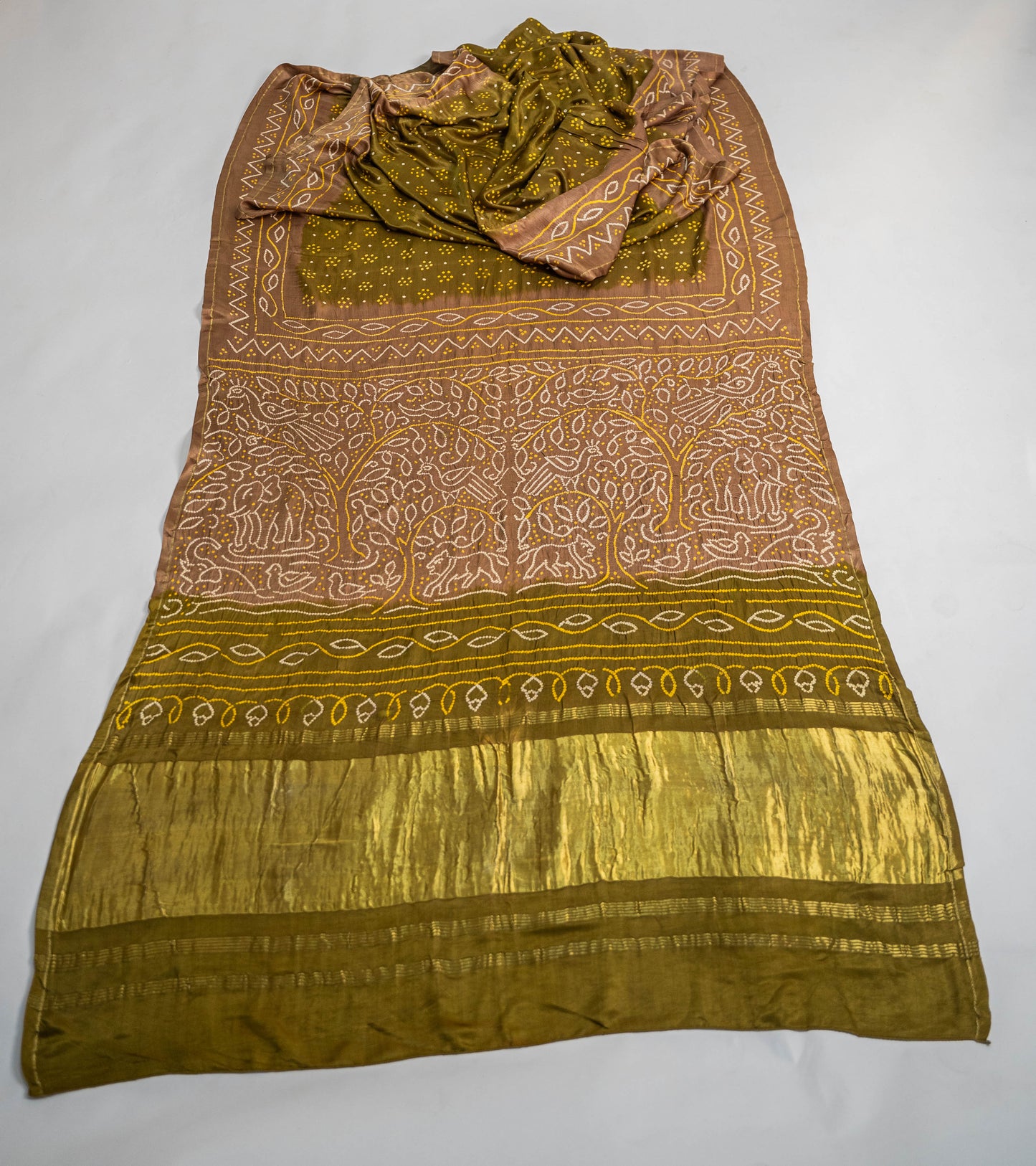 Gaurangi - Gajji Silk Lagdi Pata Saree