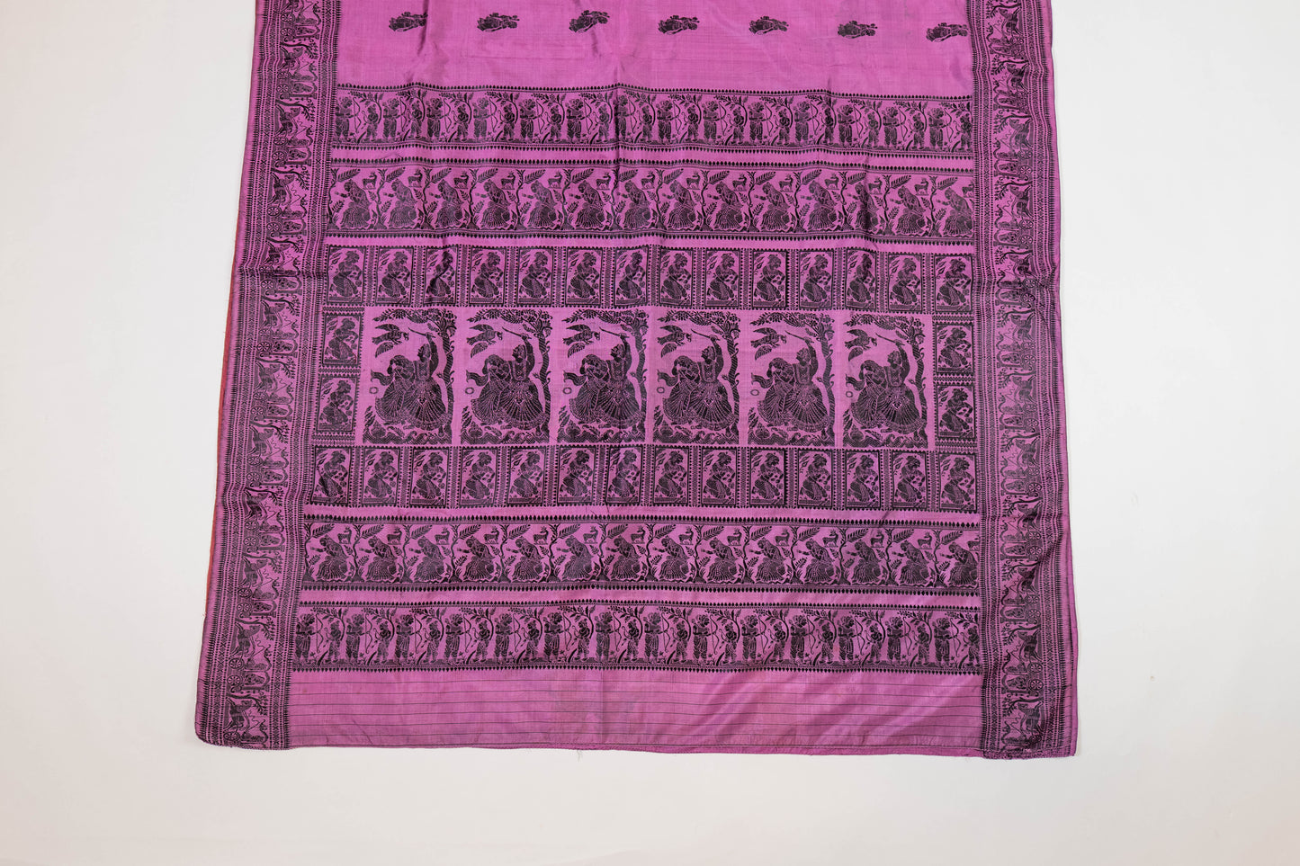Nayana~ Mauvish Pink Baluchari Pure Silk Saree