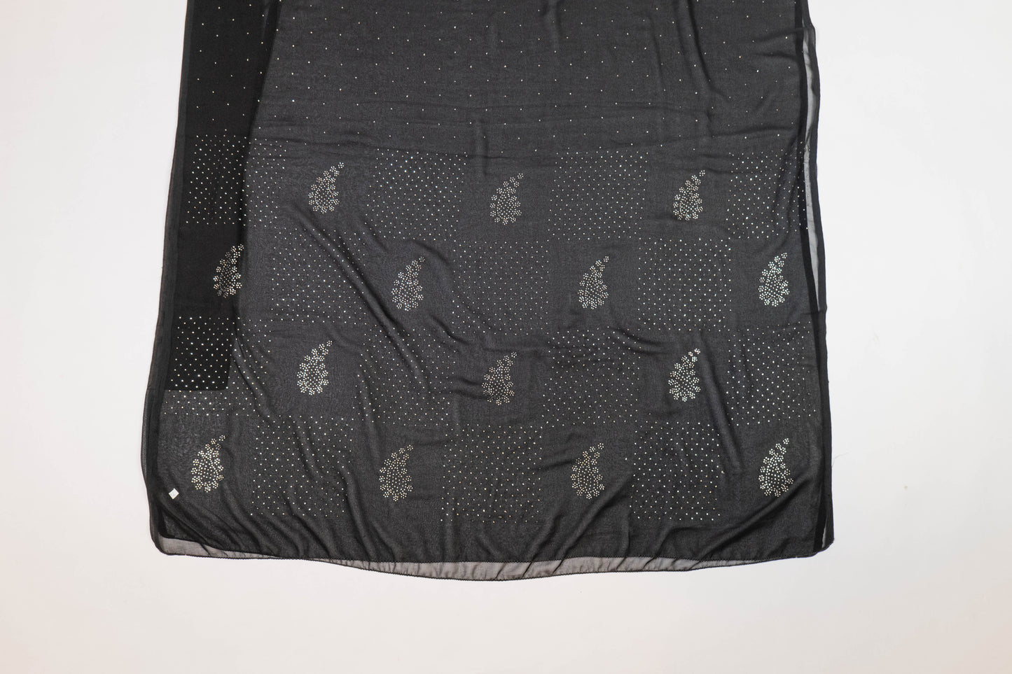 Prithvi~ Black Georgette Muqaish Embroidered Saree