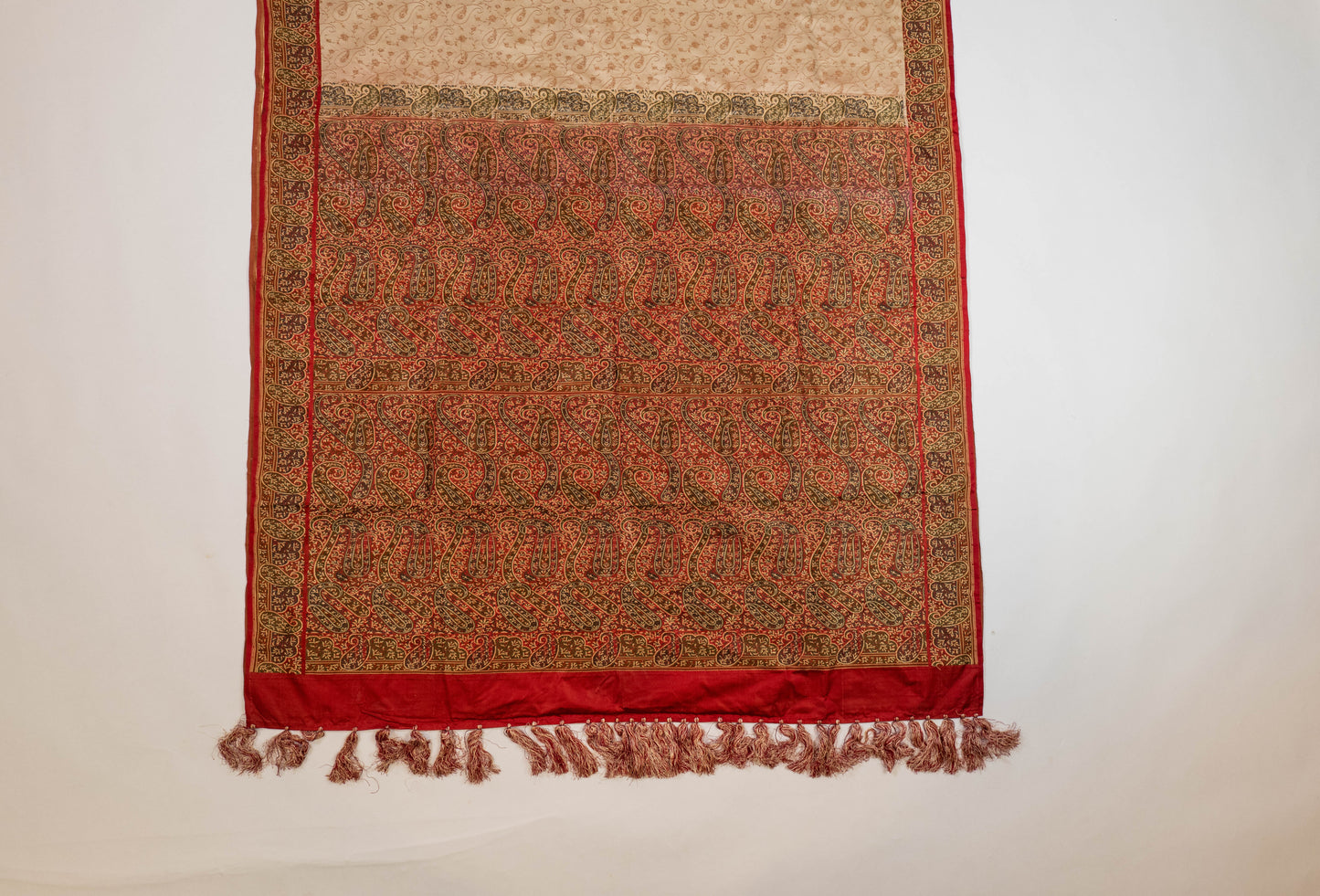 Mayur~ Valkalam Off White Maroon Pure Silk Saree