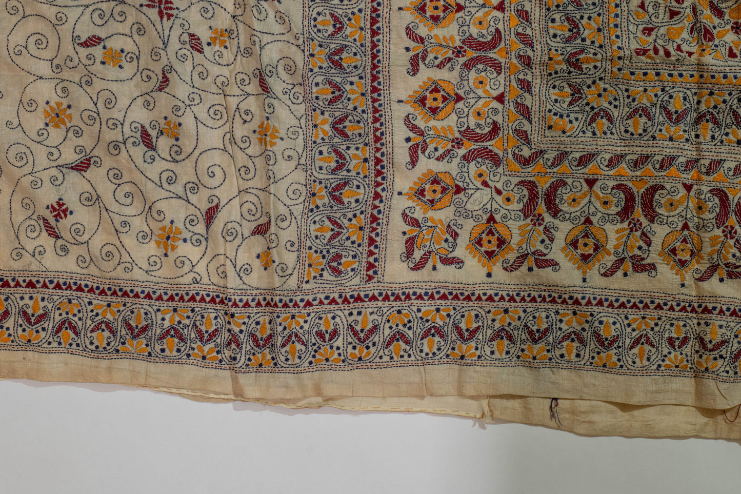 Amritasha~Warli Kantha Pure Tussar Silk Saree