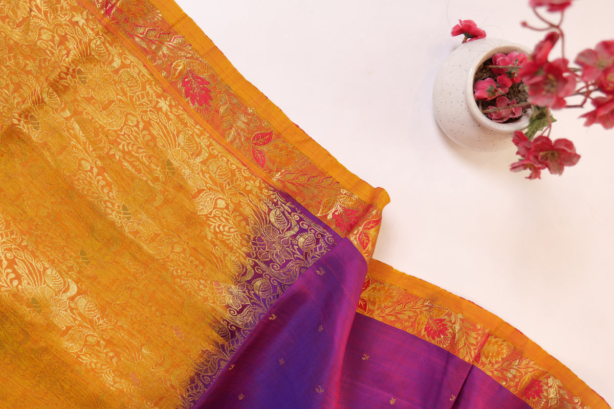 Yashas~Kanjivaram Purplish Pink Ochre