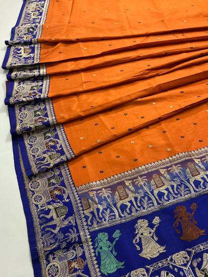 Radhya ~ Pure Silk Figurine Banarasee Saree