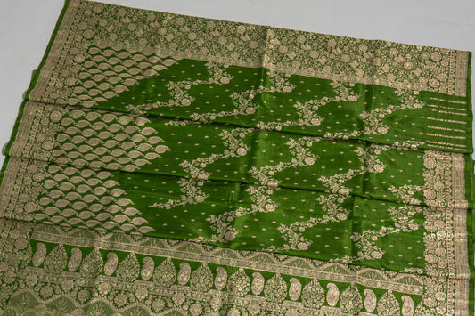 Poornima - Green Bananarsee Saree