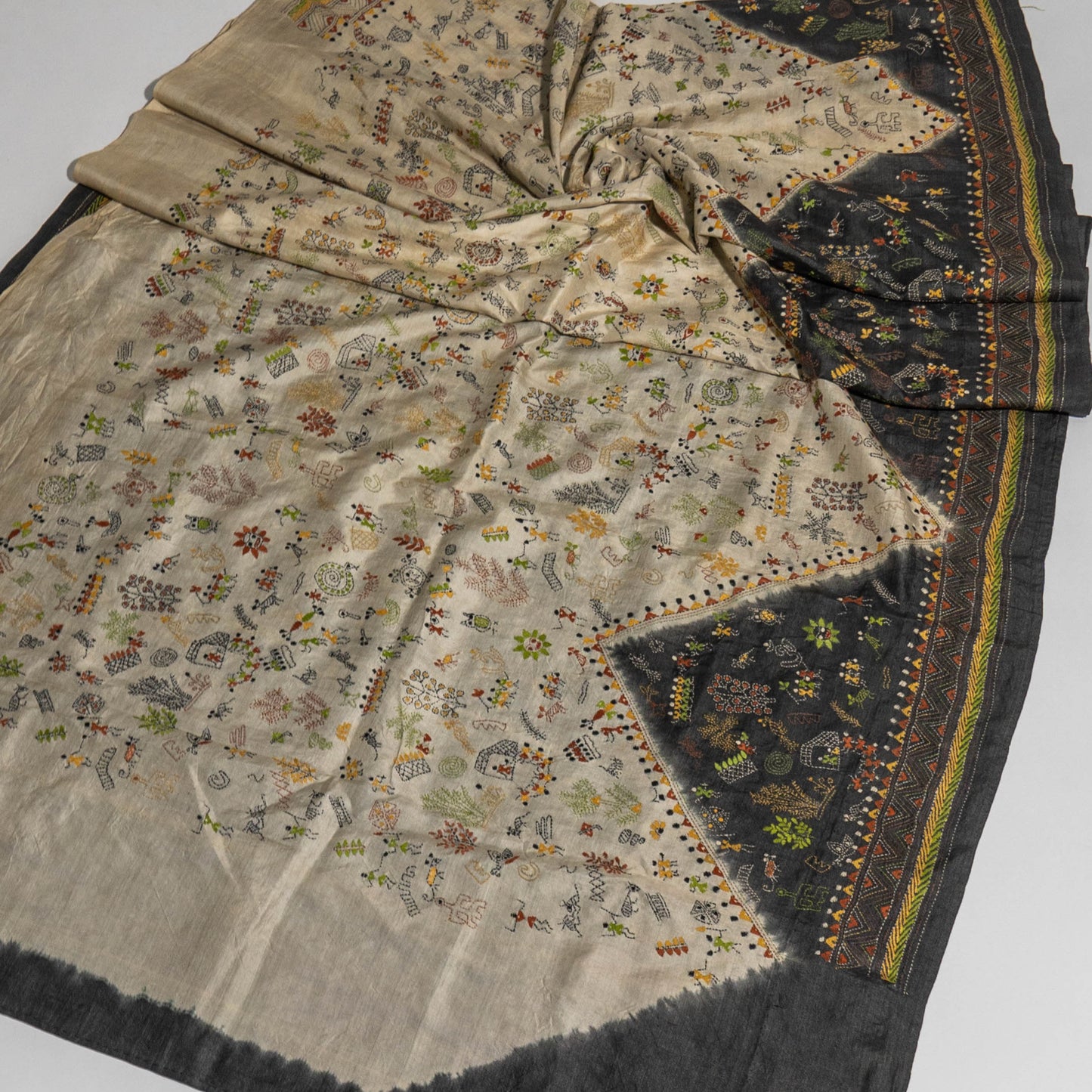 Aparna - Warli Kantha Saree