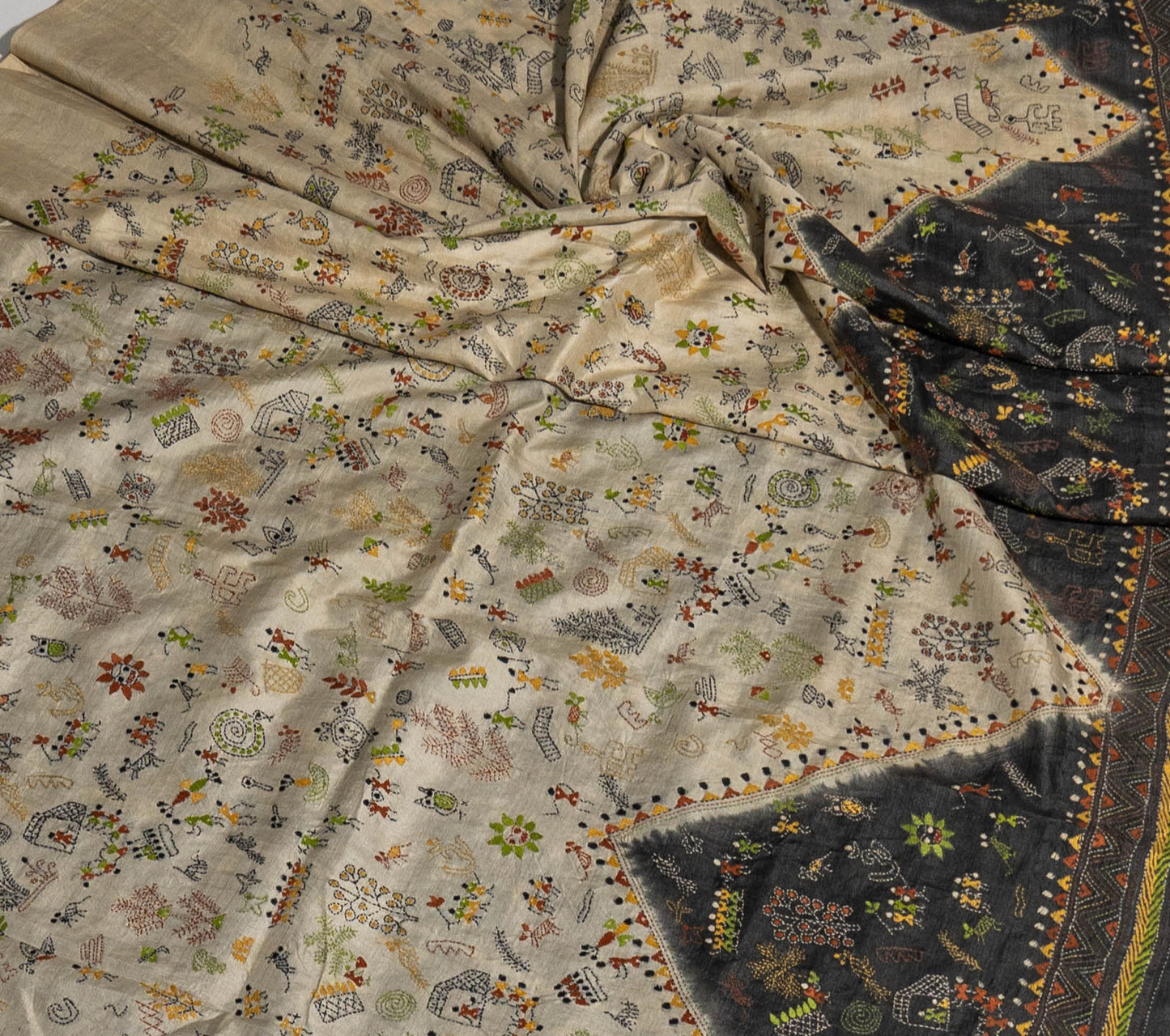 Aparna - Warli Kantha Saree