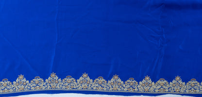 Sozni Embroidered Crepe Silk Saree – Kashmir’s Needlework Poetry in Silk