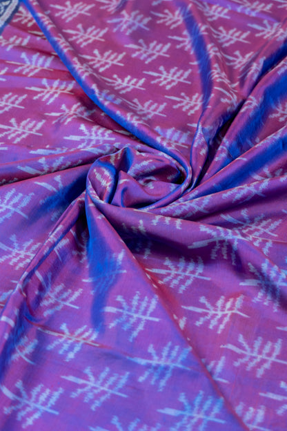 Purple Patola Silk Saree – Gujarat’s Ikat Legacy in Royal Hues