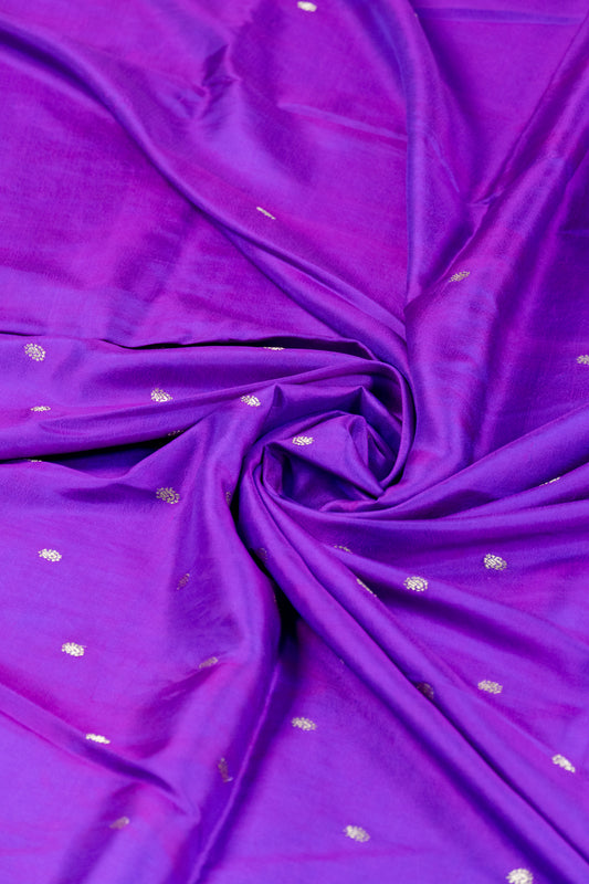 Chameli~ Purplish Pink Paithani Silk Saree – A Maharashtrian Classic in Dual Tones