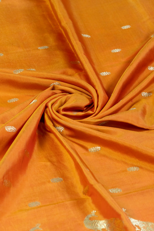 Paithani Silk Saree in Orange – Maharashtra Classic