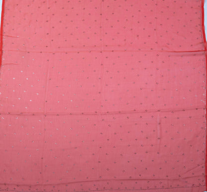 Carrot Muquaish Georgette Silk Saree – Lucknow’s Sparkling Craft in a Modern Hue