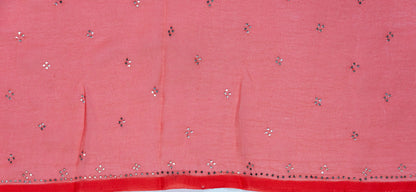 Carrot Muquaish Georgette Silk Saree – Lucknow’s Sparkling Craft in a Modern Hue