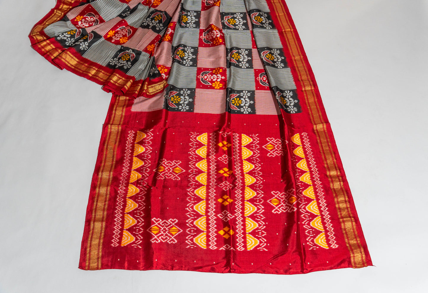 Double Ikkat Pure Silk Saree