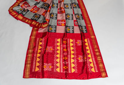 Double Ikkat Pure Silk Saree