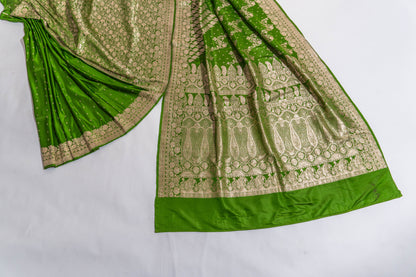 Poornima - Green Bananarsee Saree