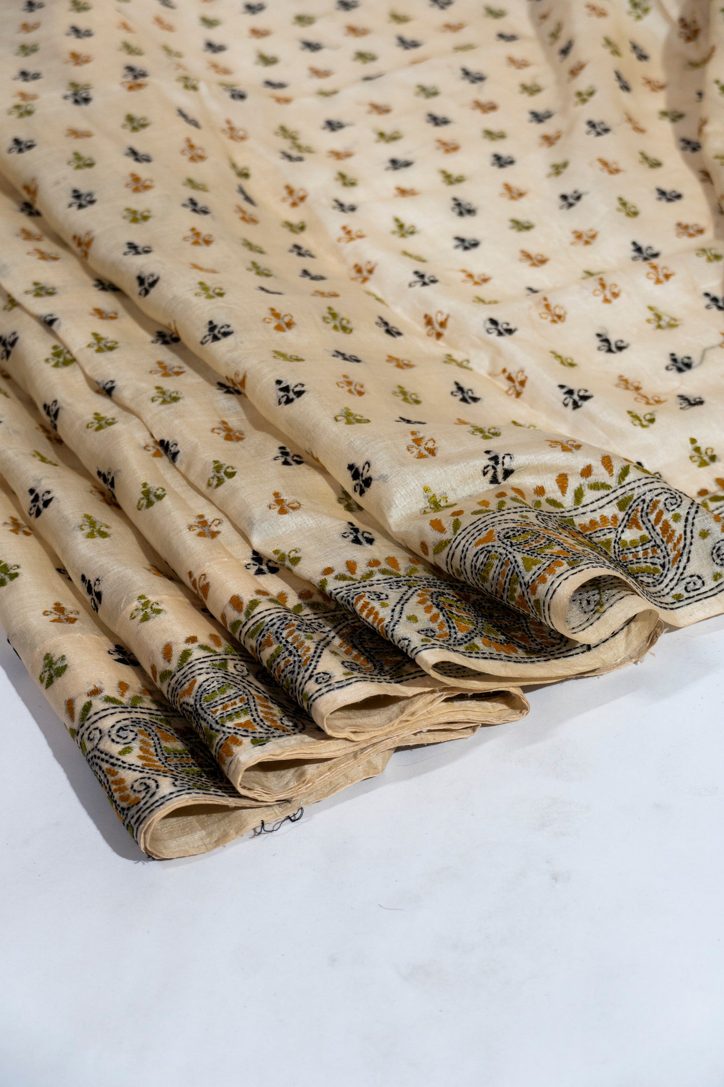 Sucharita - Pure Tussar Silk Kantha Saree