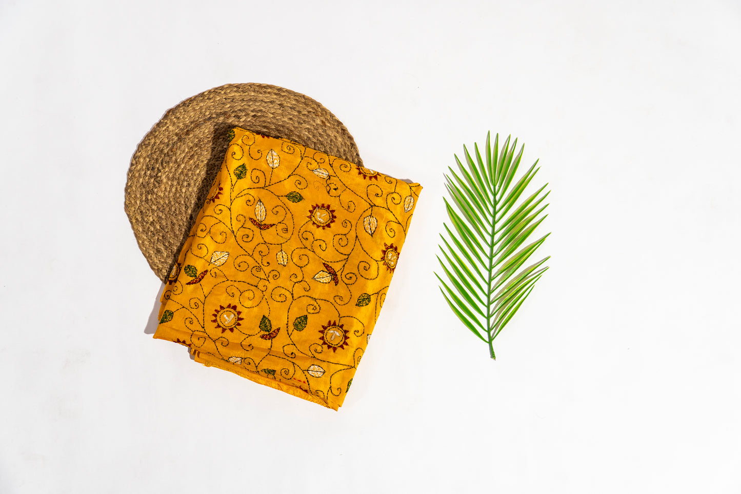 Shanta - Pure Bangalore Silk Kantha Saree