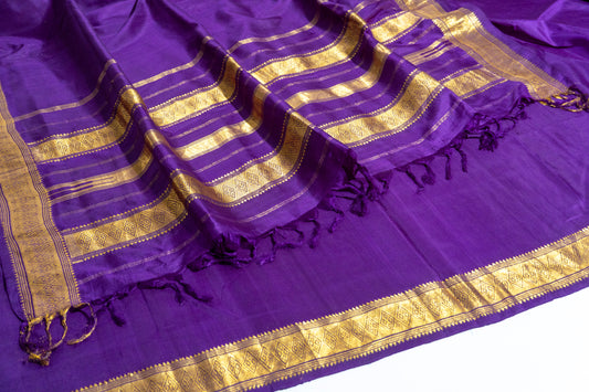 Kokila - Purple Pure Silk Kanjeevaram Saree