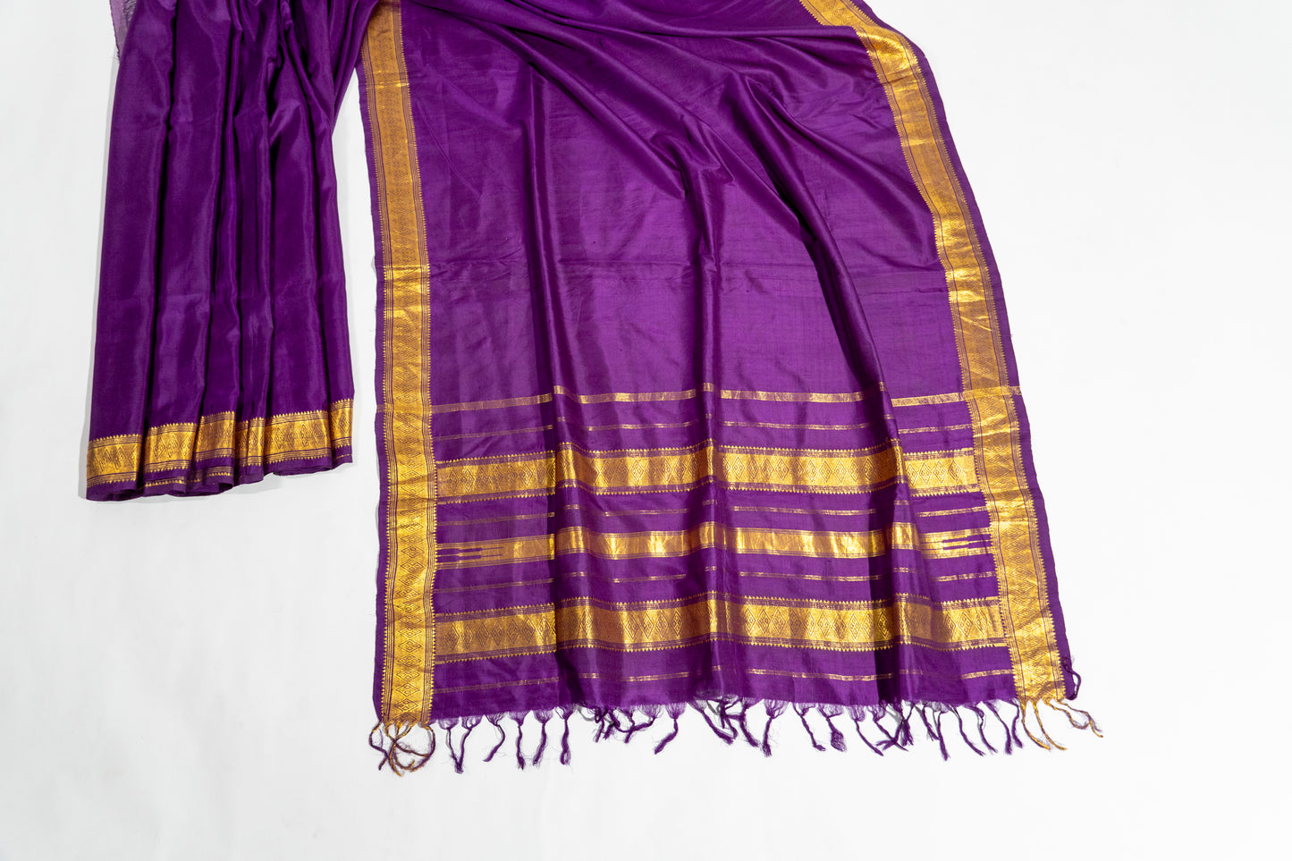 Kokila - Purple Pure Silk Kanjeevaram Saree