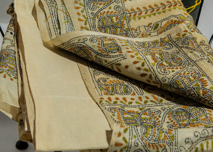 Sucharita - Pure Tussar Silk Kantha Saree