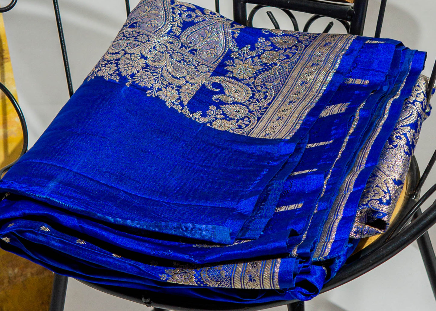 Moina - Royal Blue Banarsee Saree