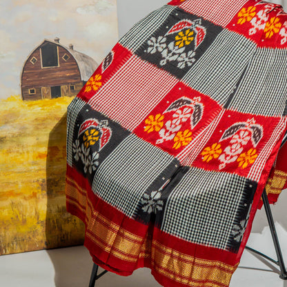 Double Ikkat Pure Silk Saree