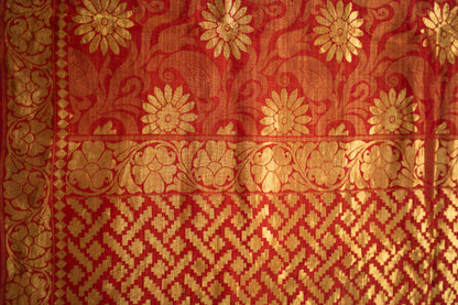 Kalyani - Red Jacquard Kanjeevaram Saree