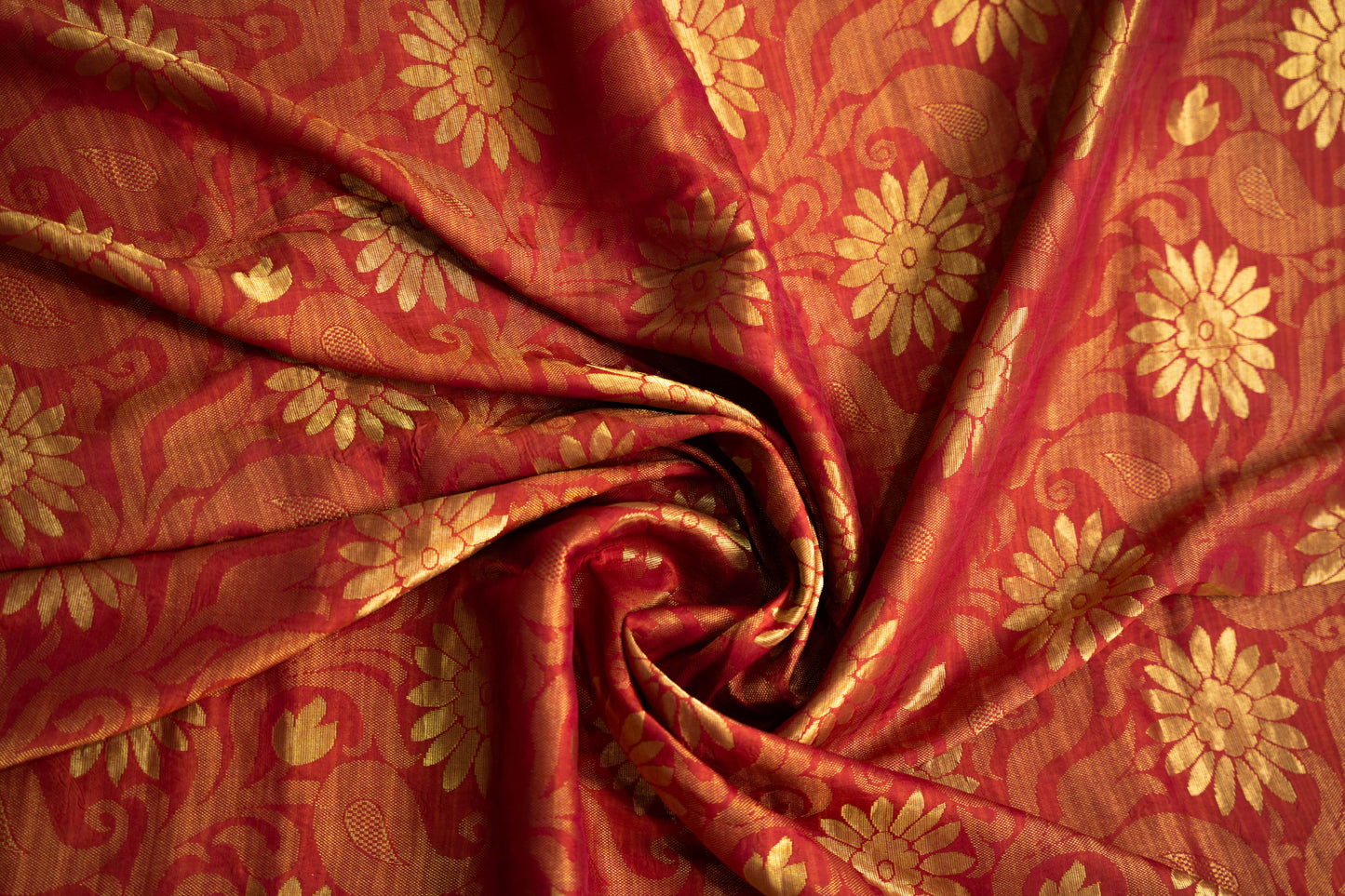 Kalyani - Red Jacquard Kanjeevaram Saree