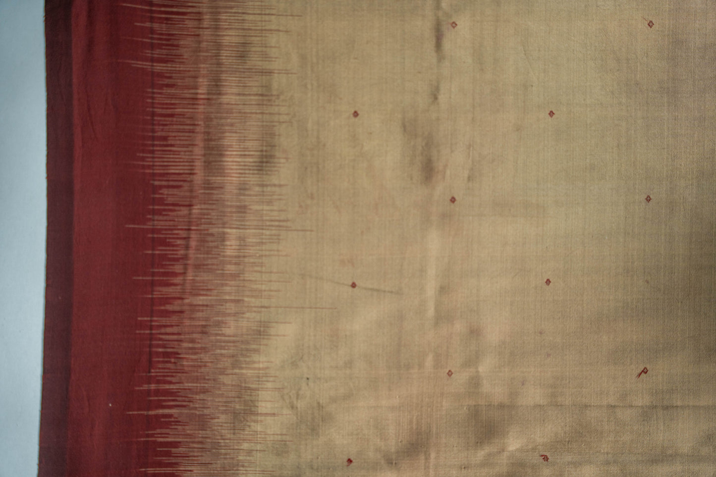 Urmila - Taupe Maroon Zero Zari Kanjeevaram Pure Silk Saree