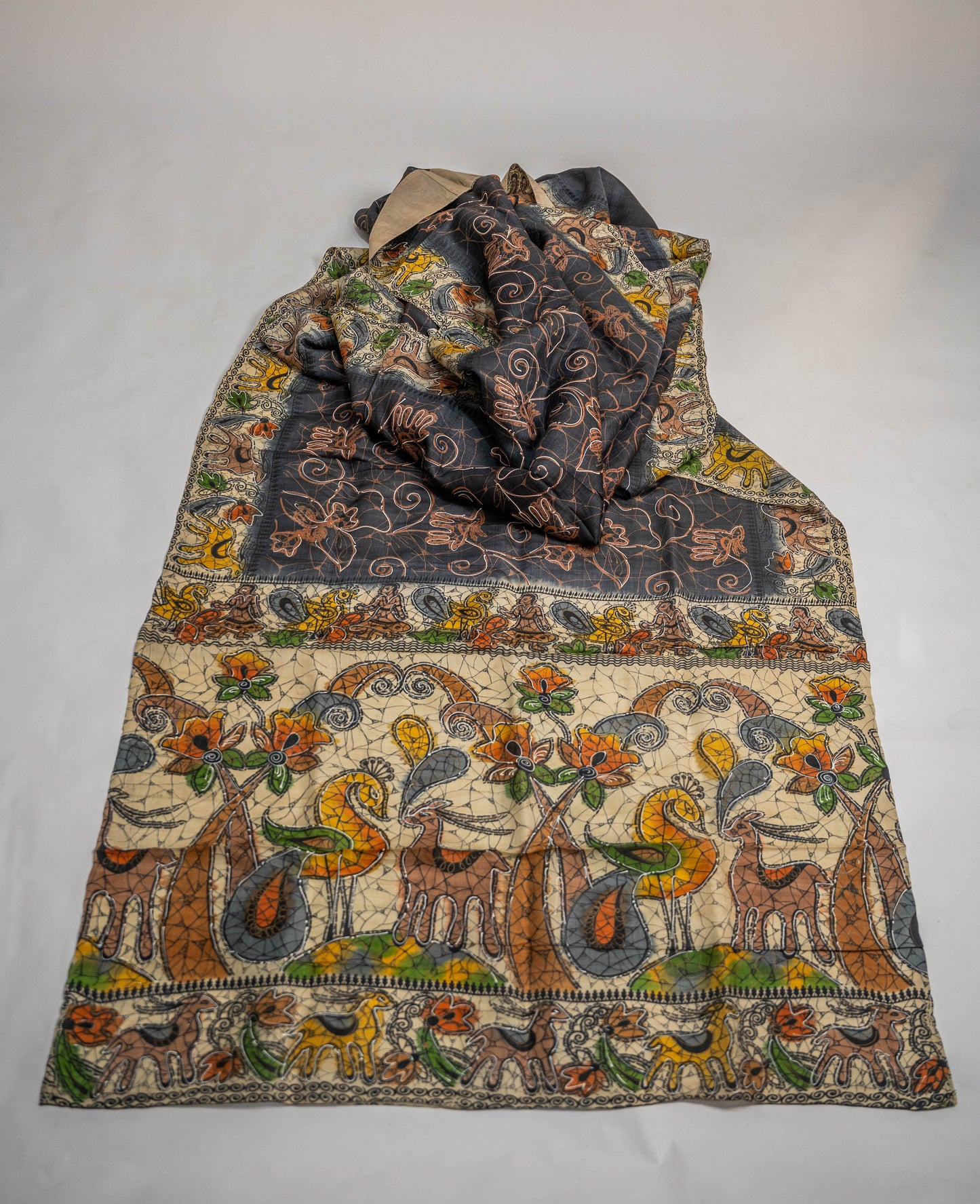 Vishnumaya - Pure Silk Batik Saree