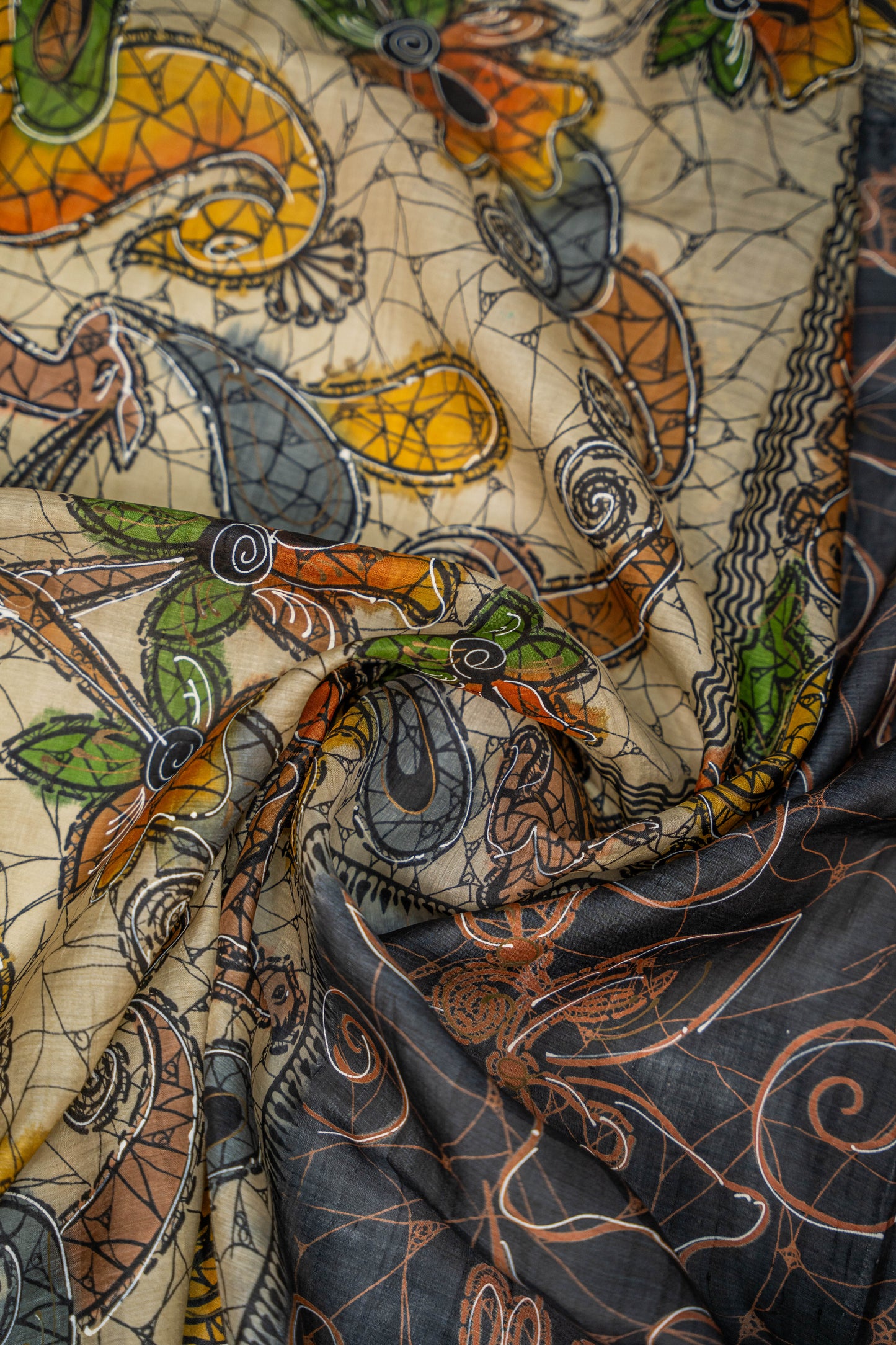 Vishnumaya - Pure Silk Batik Saree