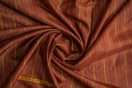 Trinetra - Ochre Veldhari Pure Silk Saree