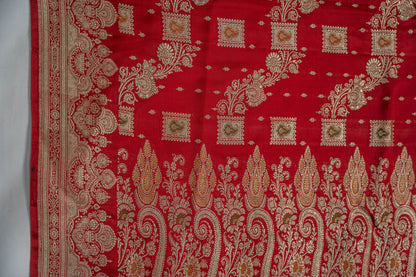 Savitri - Red Banarsee Saree