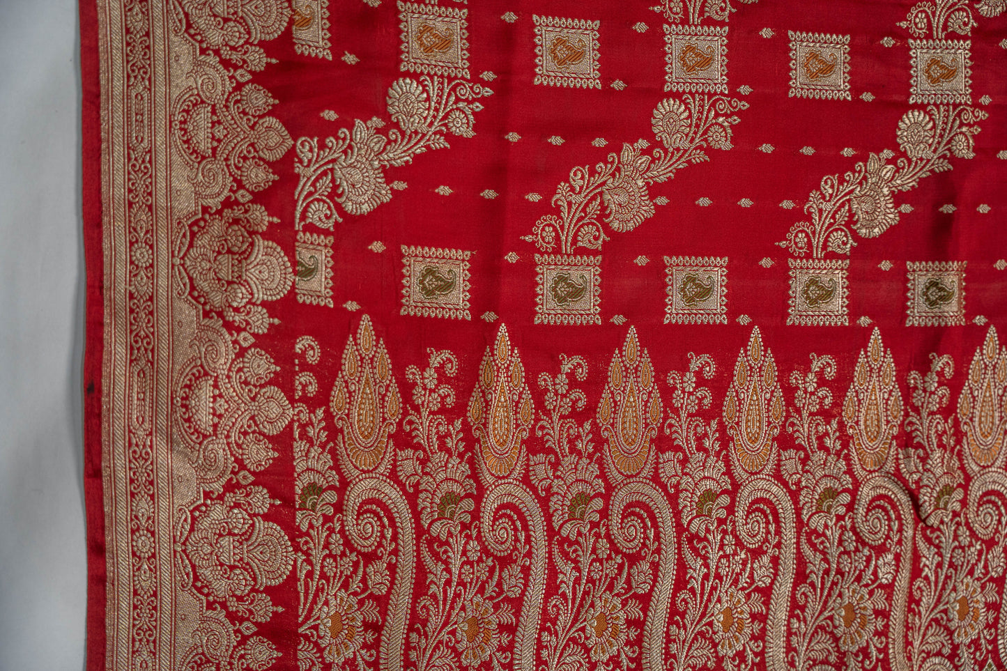 Savitri - Red Banarsee Saree