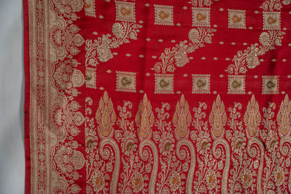 Savitri - Red Banarsee Saree