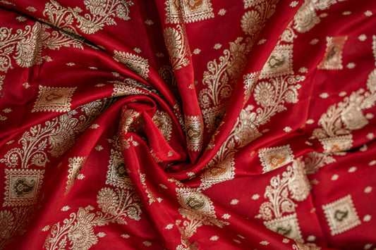 Savitri - Red Banarsee Saree