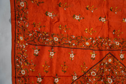 Anupama - Rust Hand Embroidered Saree