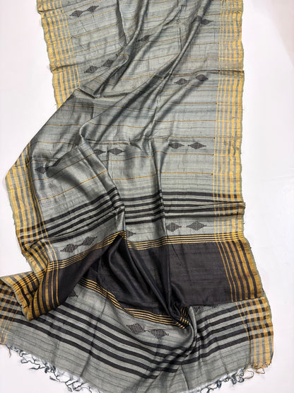 Raavi~Kosa Tussar Silk Saree