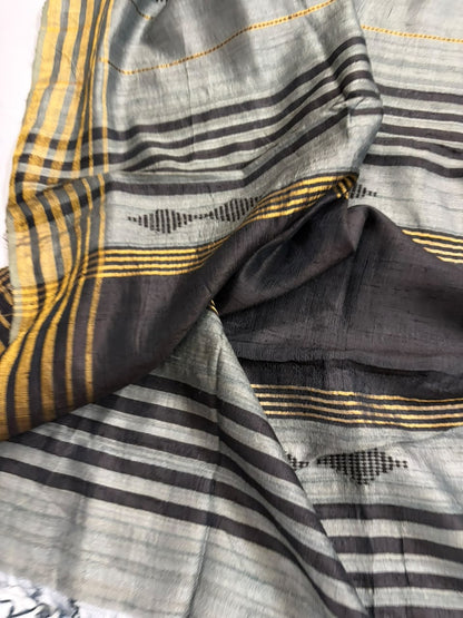 Raavi~Kosa Tussar Silk Saree