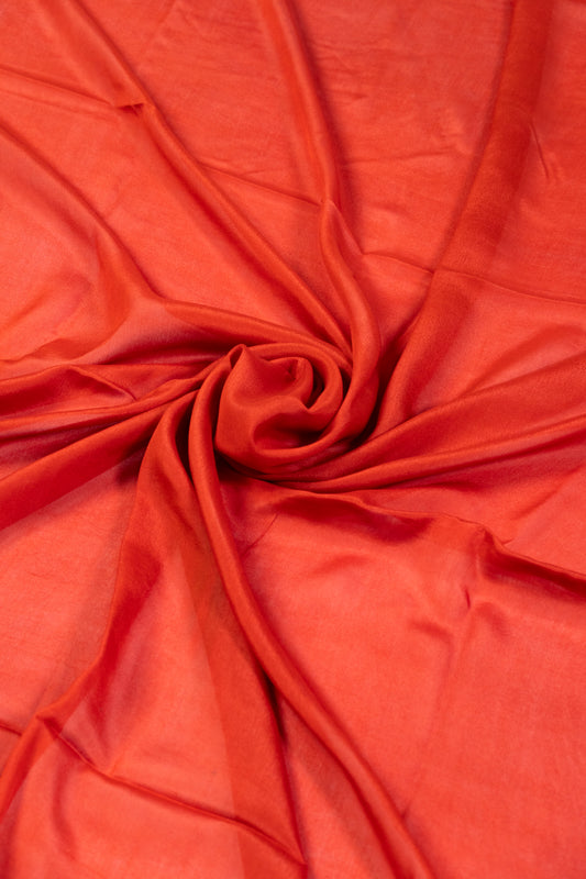 Rust-Coloured Pure Mysore Silk Saree - A Classic from Karnataka’s Looms