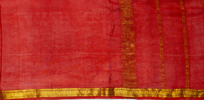 Rust-Coloured Pure Mysore Silk Saree - A Classic from Karnataka’s Looms
