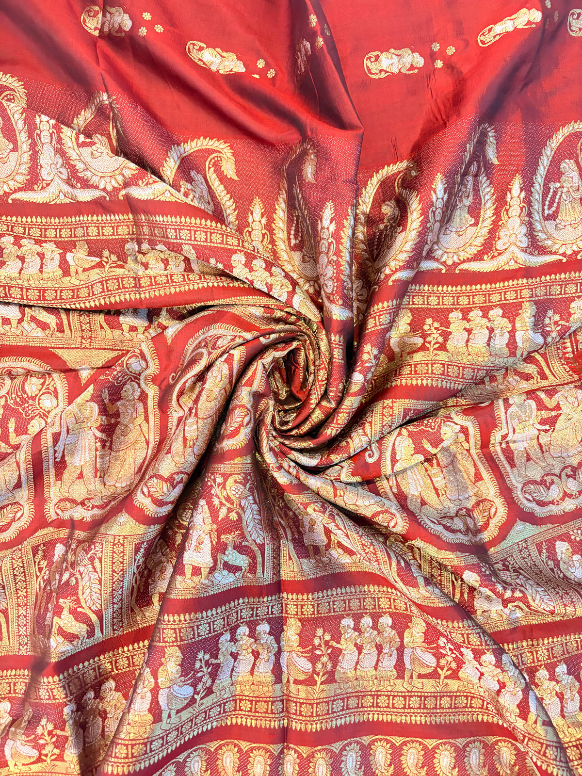 Meher~Meenakari Swarnchari Saree Maroon