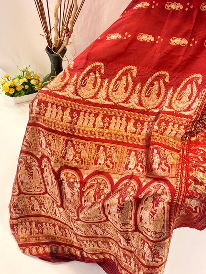 Meher~Meenakari Swarnchari Saree Maroon