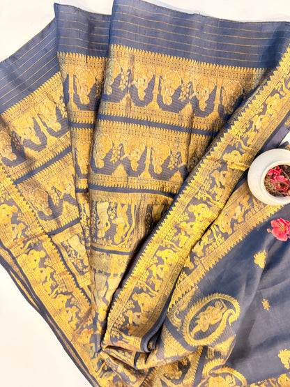 Meena~Swarnchari Saree Grey
