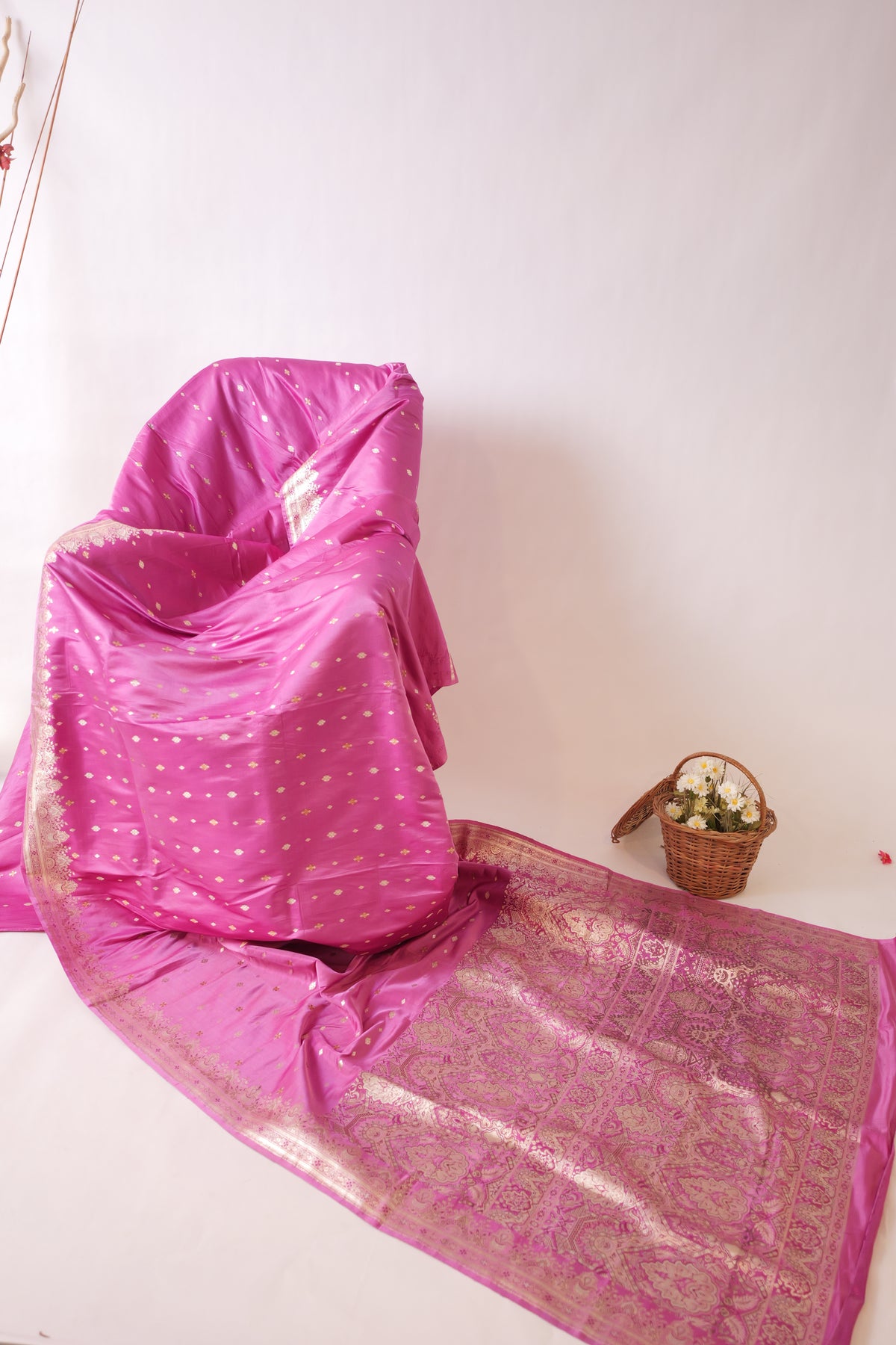 Kuntal~Banarasee Saree Purplish Pink