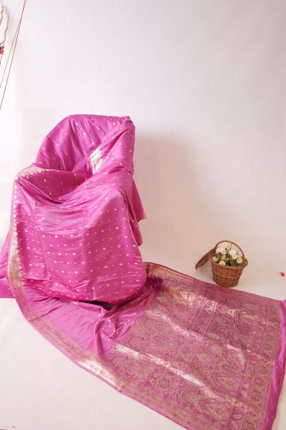 Kuntal~Banarasee Saree Purplish Pink