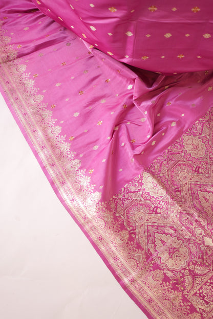 Kuntal~Banarasee Saree Purplish Pink