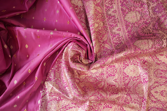 Kuntal~Banarasee Saree Purplish Pink